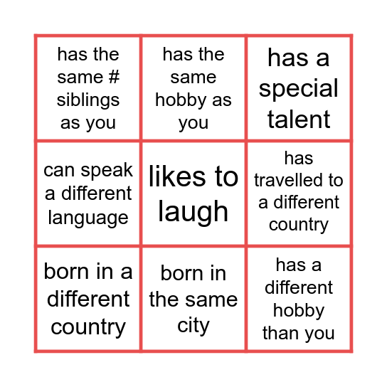 All in this together Bingo Card