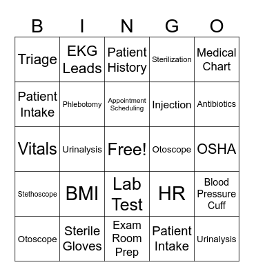MA BINGO Card