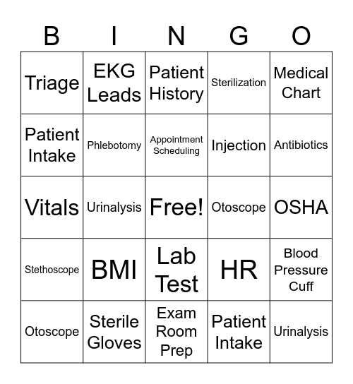 MA BINGO Card