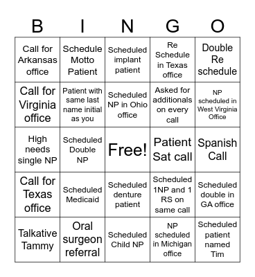 McSocial Bingo Card