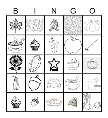 L'automne!! (Grade 2-3) Bingo Card