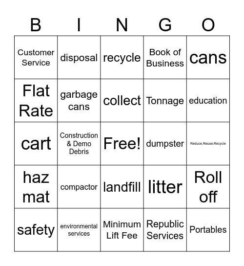 CSW Bingo Card