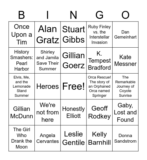 Book Bowl Bingo 2025 Bingo Card