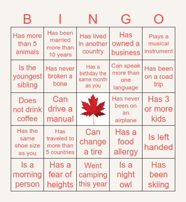 Women's Ministry BINGO Card