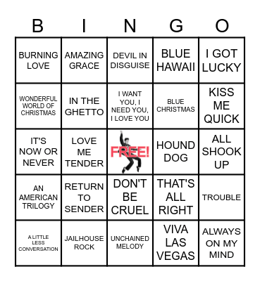 ELVIS HITS BINGO! Bingo Card