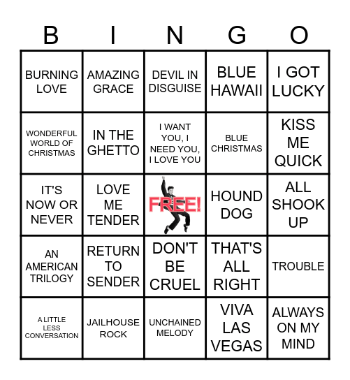 ELVIS HITS BINGO! Bingo Card