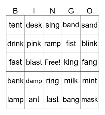 Ending blends Bingo Card