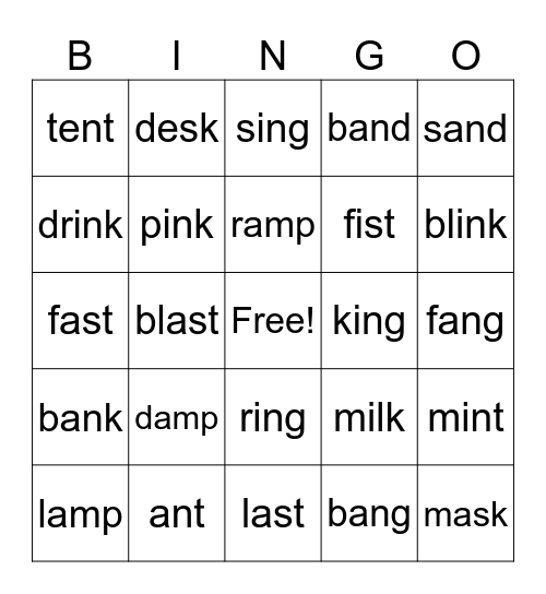 Ending blends Bingo Card