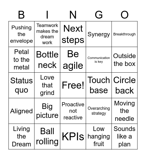 Office Bingo Card