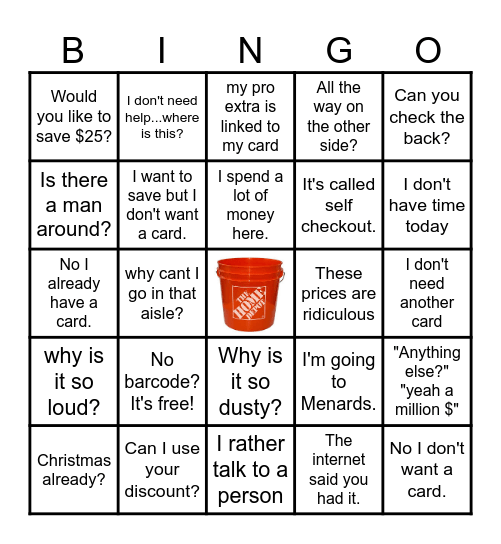 Front End Recognition Bingo Card