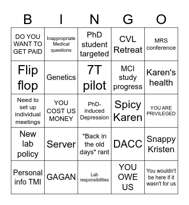 Spiral Bingo Card