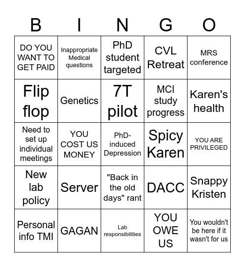 Spiral Bingo Card