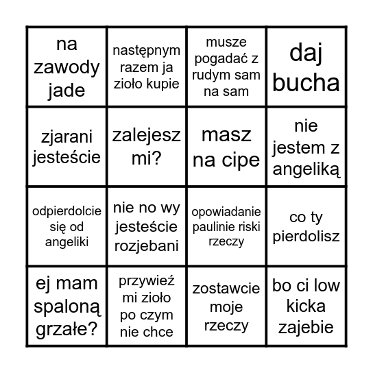 BinGo La Lesiok Bingo Card