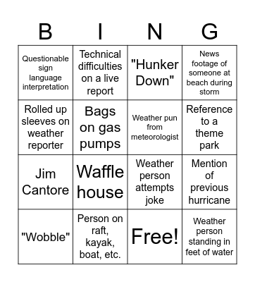 Milton Bingo Card