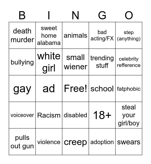 Tommorow teaching Bingo Card