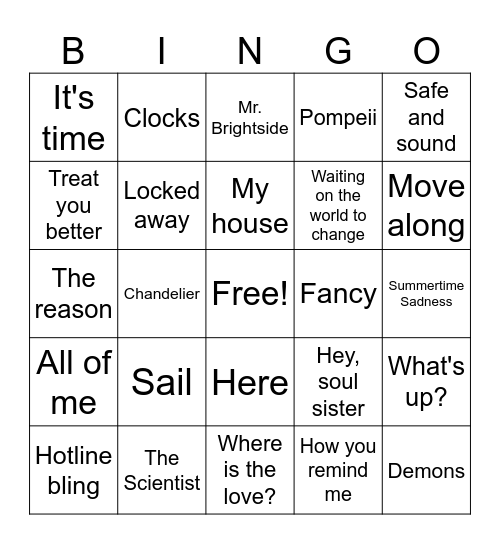 Game 3-10/9/24 Bingo Card