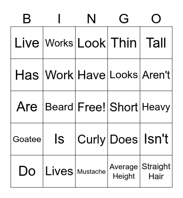 Level 2 Bingo Card