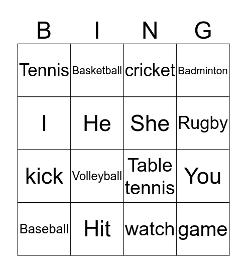 Bingo Card