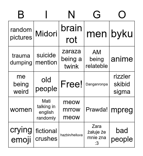 Discord bingo Card