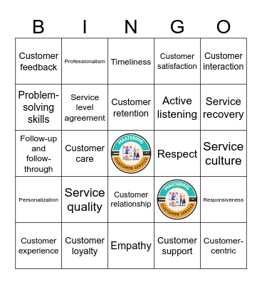 Customer Service Bingo Card