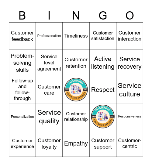 Customer Service Bingo Card