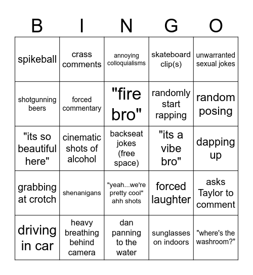 BC Trip Bingo Extravaganza Bingo Card