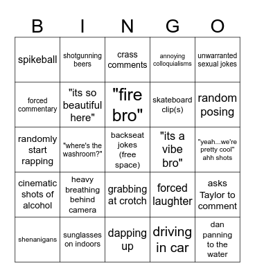 BC Trip Bingo Extravaganza Bingo Card