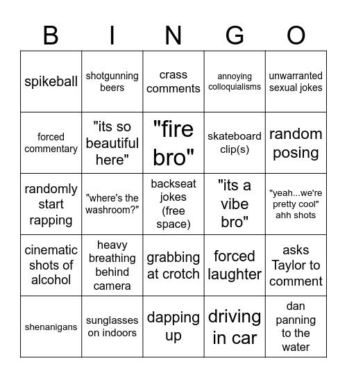 BC Trip Bingo Extravaganza Bingo Card
