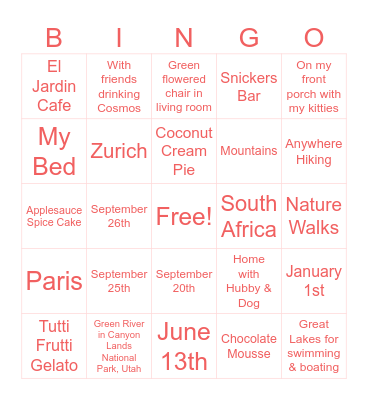 Girl's Trip Bingo Card