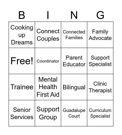 FSA Bingo Card