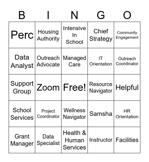 FSA Bingo Card