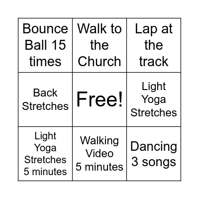 Dawn's Bingo Card
