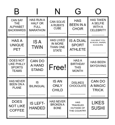 CHAPLAIN SOCIAL Bingo Card