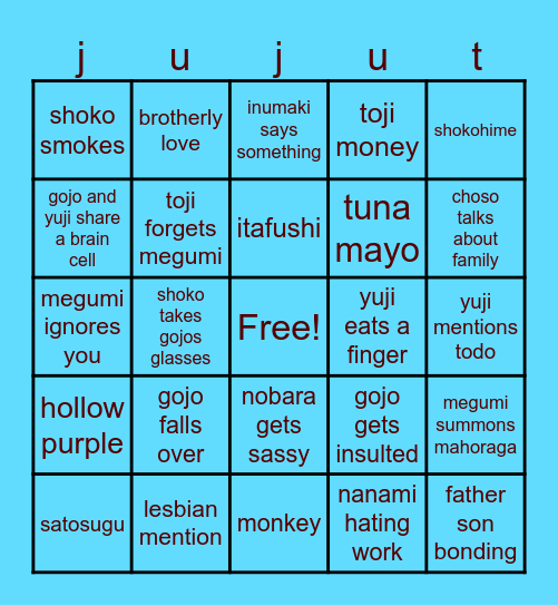 juju on that beat Bingo Card