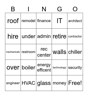 building Bingo Card