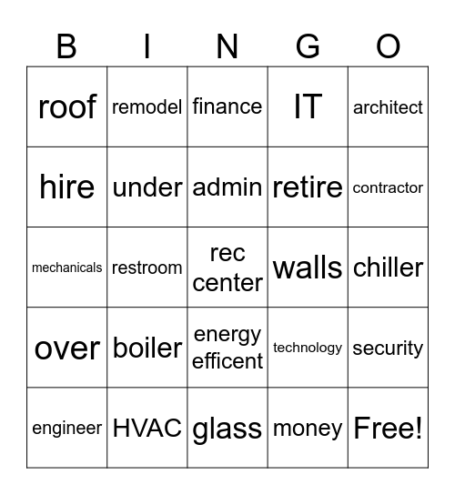 building Bingo Card