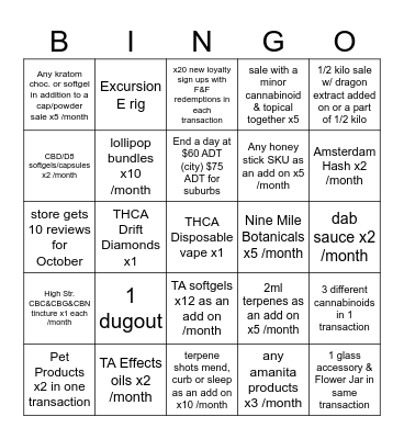 CBDK BINGO Card