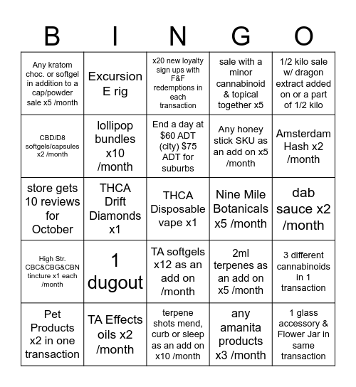 CBDK BINGO Card