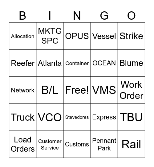 CSR WEEK Bingo Card