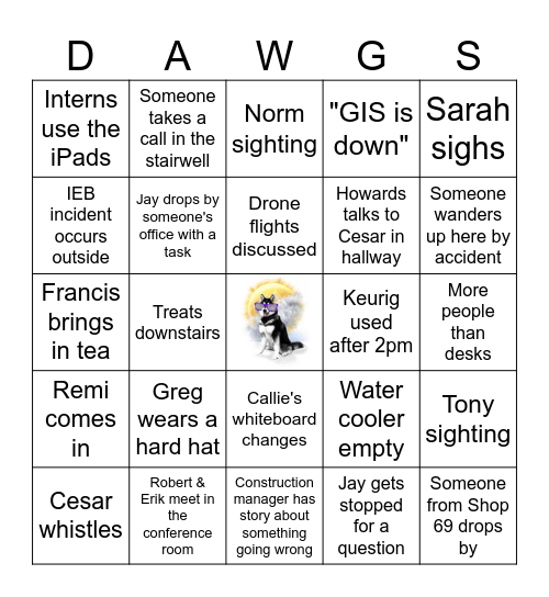 ANNEX 6 BINGO Card