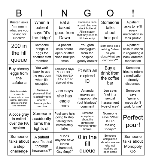 Happy Pharmacy Week! Bingo Card