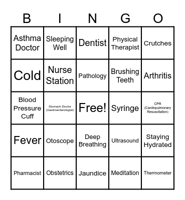 HEALTHCARE AND TECHNOLOGY!! Bingo Card