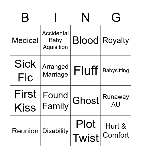 MHA BINGO Card