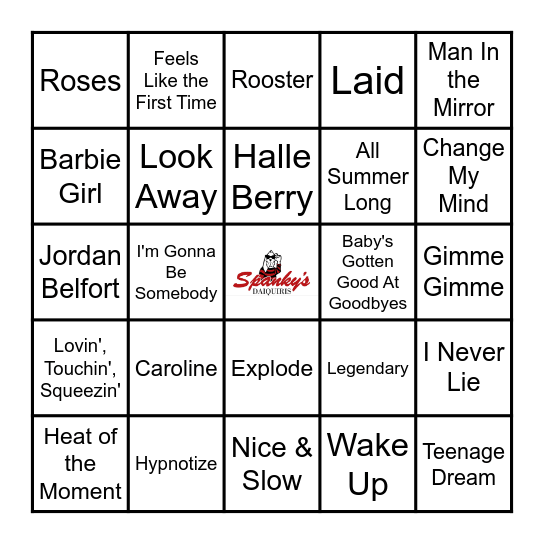 Spanky's Music Bingo 10/9/24 Bingo Card