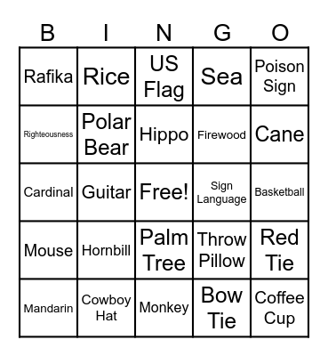 October Broadcast Bingo Card