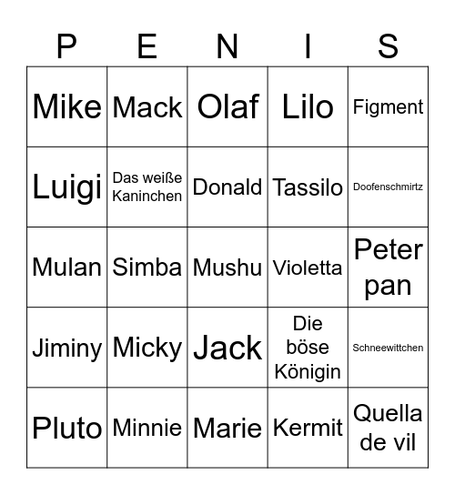 Wikeez Bingo Card