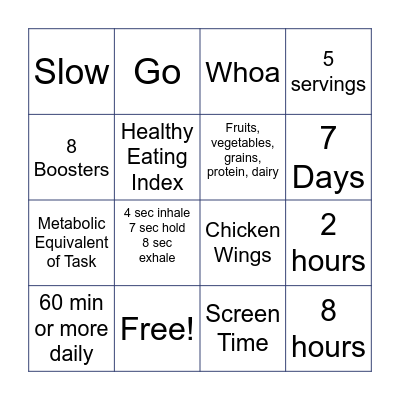 AIYWC REVIEW Bingo Card