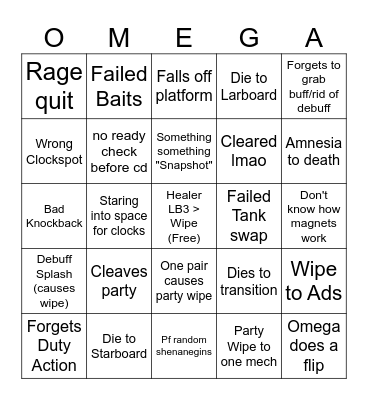 MINE O11S Bingo Card