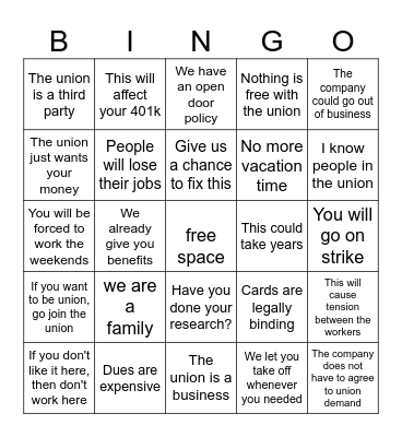 Bingo Card