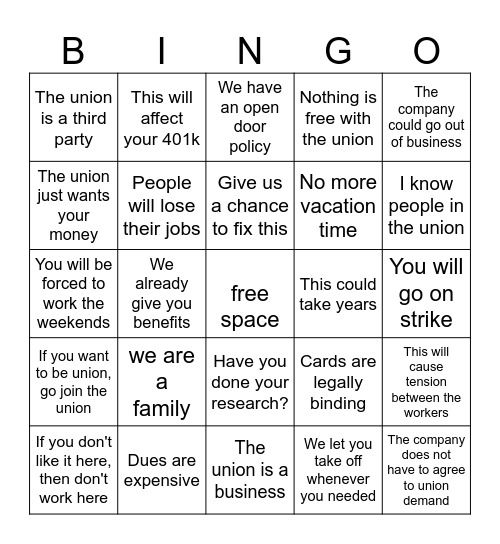Bingo Card